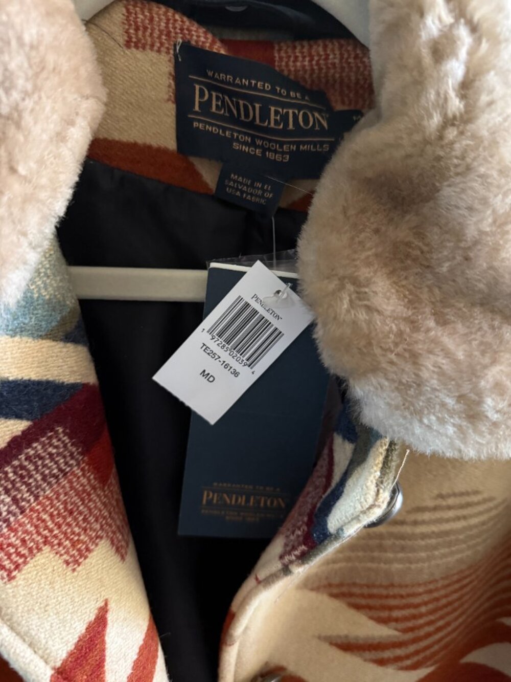 Free People x Pendleton Brownsville Coat NWT Size M - Picture 15 of 16